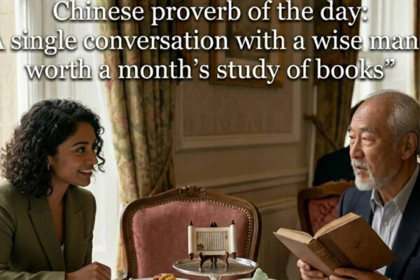 Chinese proverb of the day: “A single conversation with a wise man is worth a month’s study of books” — what it reveals about learning, experience, and real-world understanding |