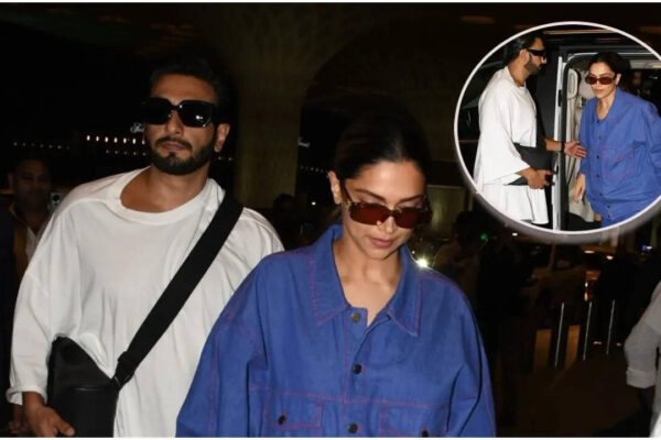 Ranveer Singh ensures mom-to-be Deepika Padukone is comfortable at every moment as the couple gets spotted at the airport |