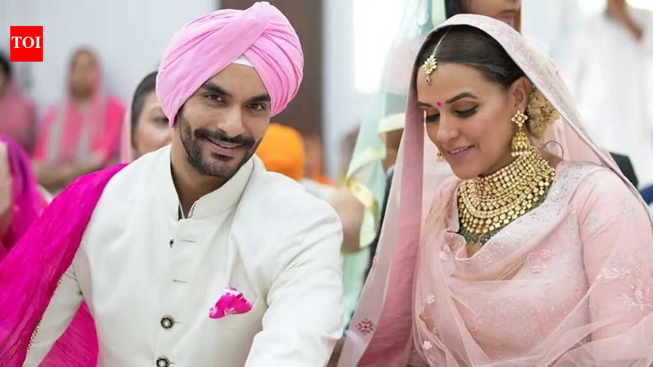 'Thank God we got pregnant': Angad Bedi was chasing Neha Dhupia for 8 years, she said yes for marriage when she concieved | Hindi Movie News