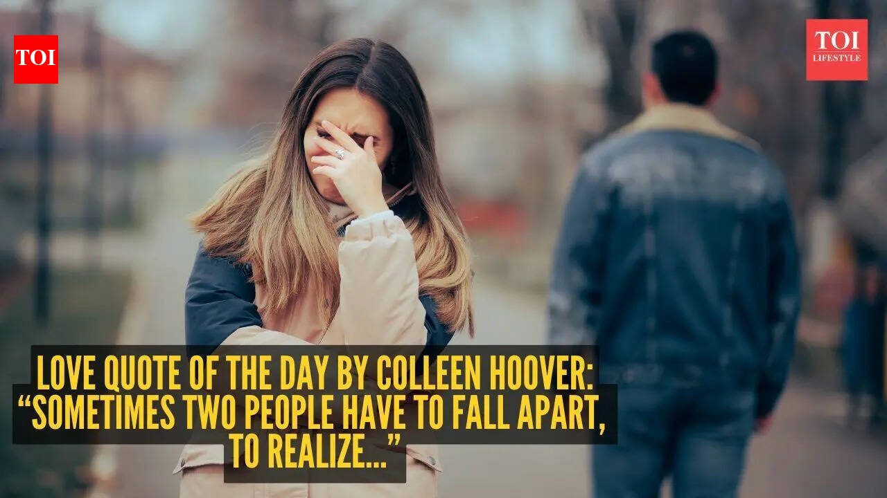 Colleen Hoover Love Quote: Love quote of the day by Colleen Hoover: “Sometimes two people have to fall apart, to realize...”