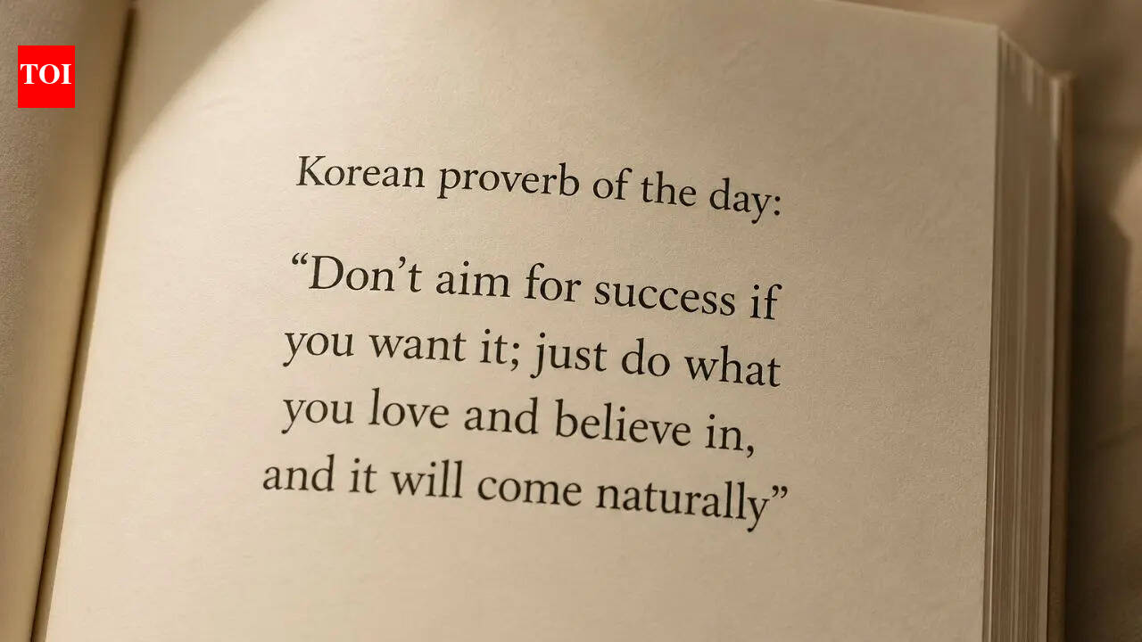 Korean proverb of the day for success: “Don’t aim for success if you want it; just do what you love and believe in, and it will come naturally” — lessons on passion, purpose, consistency, and long-term growth |
