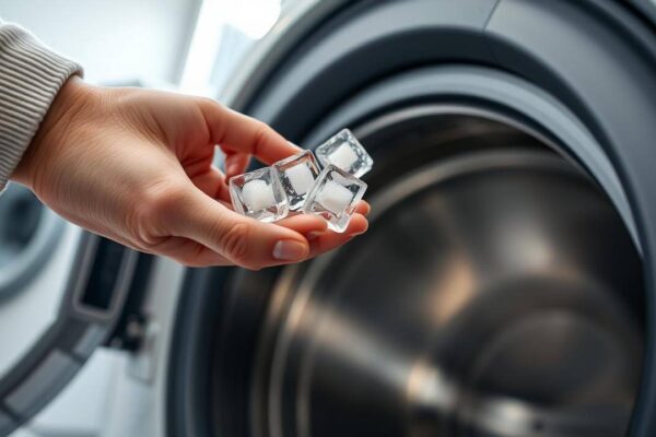 Ice cubes in the dryer: A smart way to reduce cloth wrinkles |