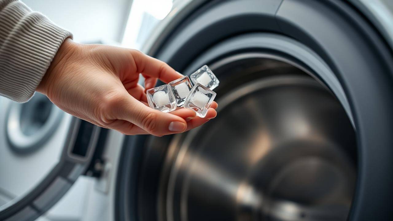 Ice cubes in the dryer: A smart way to reduce cloth wrinkles |