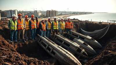 In 2024, Swedish builders digging a tunnel spotted weathered timber in the clay and found six shipwrecks hidden for centuries |