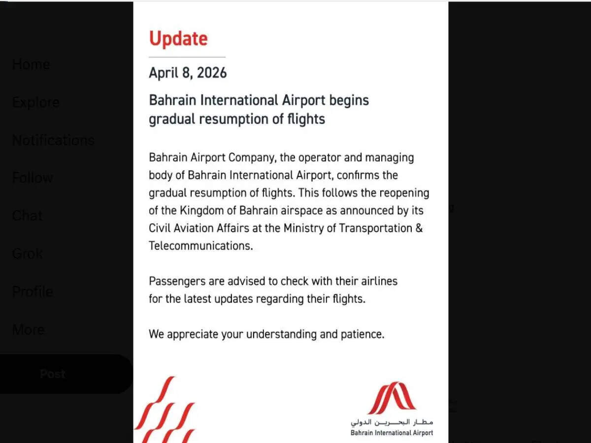 Bahrain Airport starts gradual flight resumption after weeks of shutdown; Gulf Air announces limited services