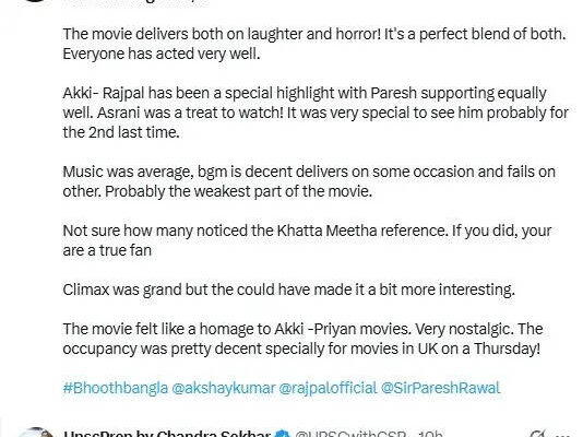 Bhooth Bangla Review: 'Bhooth Bangla' Twitter review: Netizens hail the return of 'vintage' Akshay Kumar and Priyadarshan magic in horror comedy | Hindi Movie News