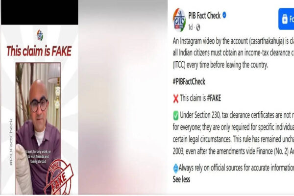 Influencer’s claim that “Indians will have to get Income-Tax Clearance Certificate every time they travel internationally”; this is what Income Tax Department has to say |