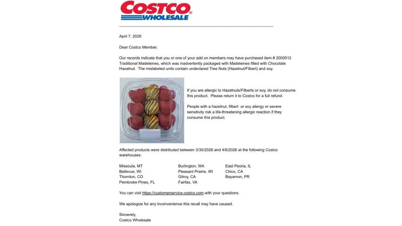 Costco bakery item recall: This popular bakery dessert sparks urgent allergy warning after hidden ingredient mix-up |