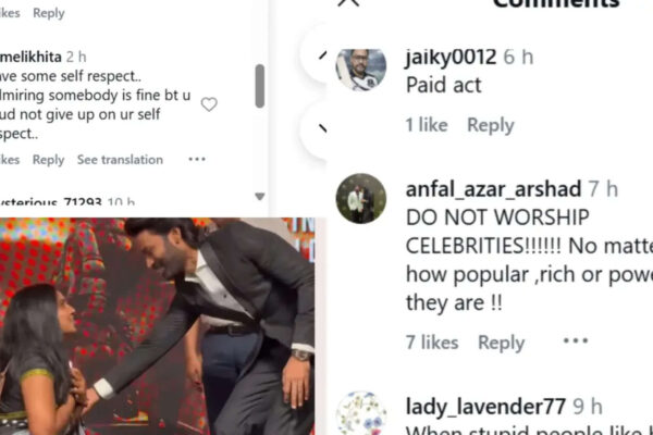 Dhanush: Female fan kneels before Dhanush at 'Kara' event; ‘Do not worship celebrities,’ React netizens | Tamil Movie News