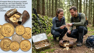 Discovery of 600 gold coins valued at $330,000 by two hikers in a can in the Czech Republic | World News