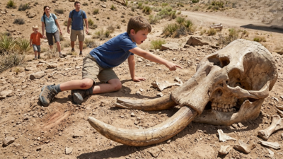 In 2016, a child tripped over bone fragments and accidentally led scientists to a million-year-old prehistoric mammal skull |