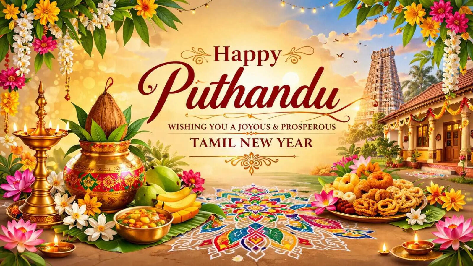Happy Puthandu 2026: Top 50 Tamil new year wishes, messages and quotes to share with your loved ones |