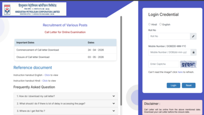 HPCL Officer admit card released at hindustanpetroleum.com: Direct link to download hall tickets here