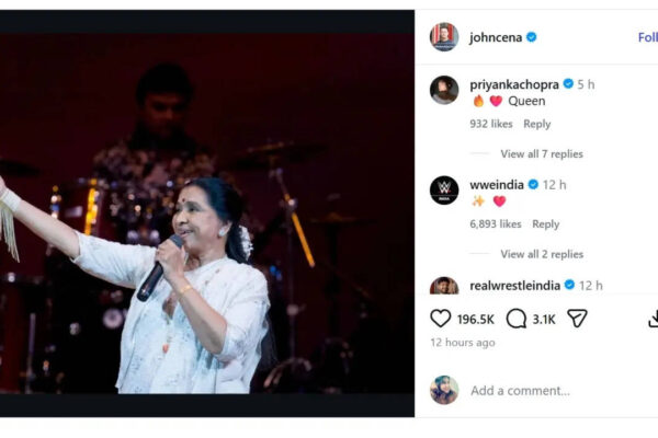 Priyanka Chopra reacts with love to John Cena’s tribute to Asha Bhosle; calls the late icon ‘Queen’ |