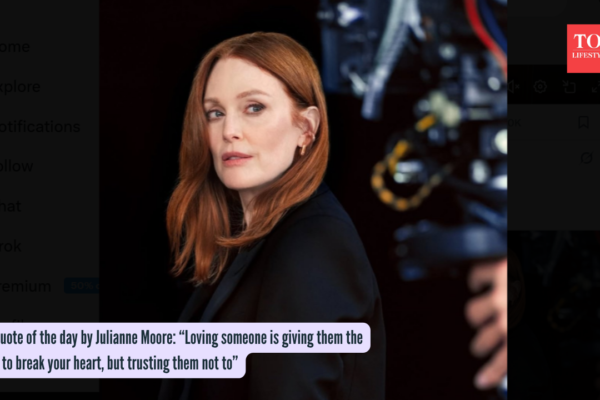 Julianne Moore Love Quote: Love quote of the day by Julianne Moore: “Loving someone is giving them the power to break your heart, but trusting them not to”