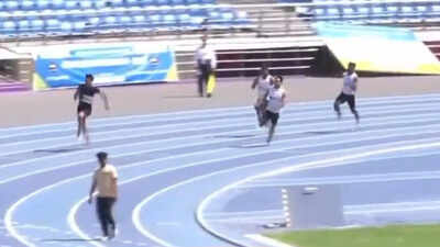 Shocking! Man casually walks into JLN track during final race; AFI slammed - Watch | More sports News