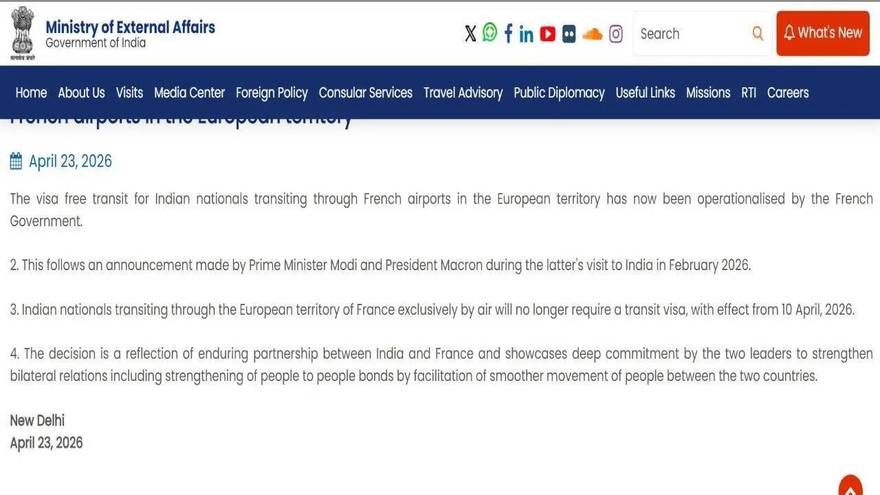 France removes Airport Transit Visa (ATV) requirement; what it means for Indian travellers