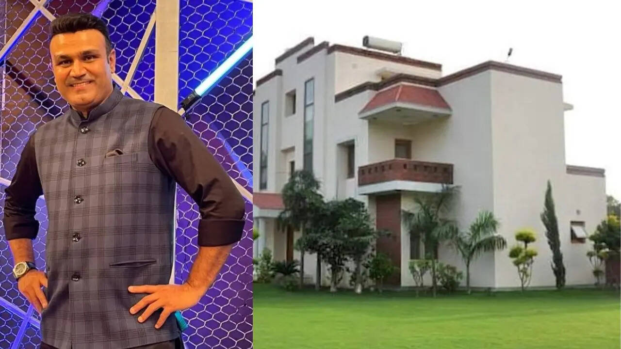 Virender Sehwag, aka ‘Veeru’s’, ₹130 Crore Delhi mansion is a dream home with a grand trophy room, spiritual corner and lush garden