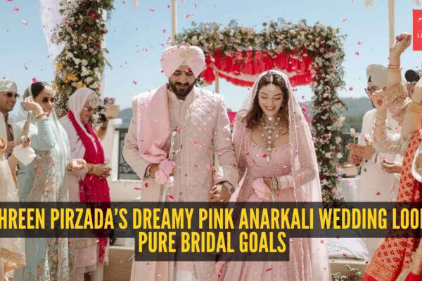 Decoding the dreamy pink Anarkali Mehreen Pirzada wore for her Anand Karaj