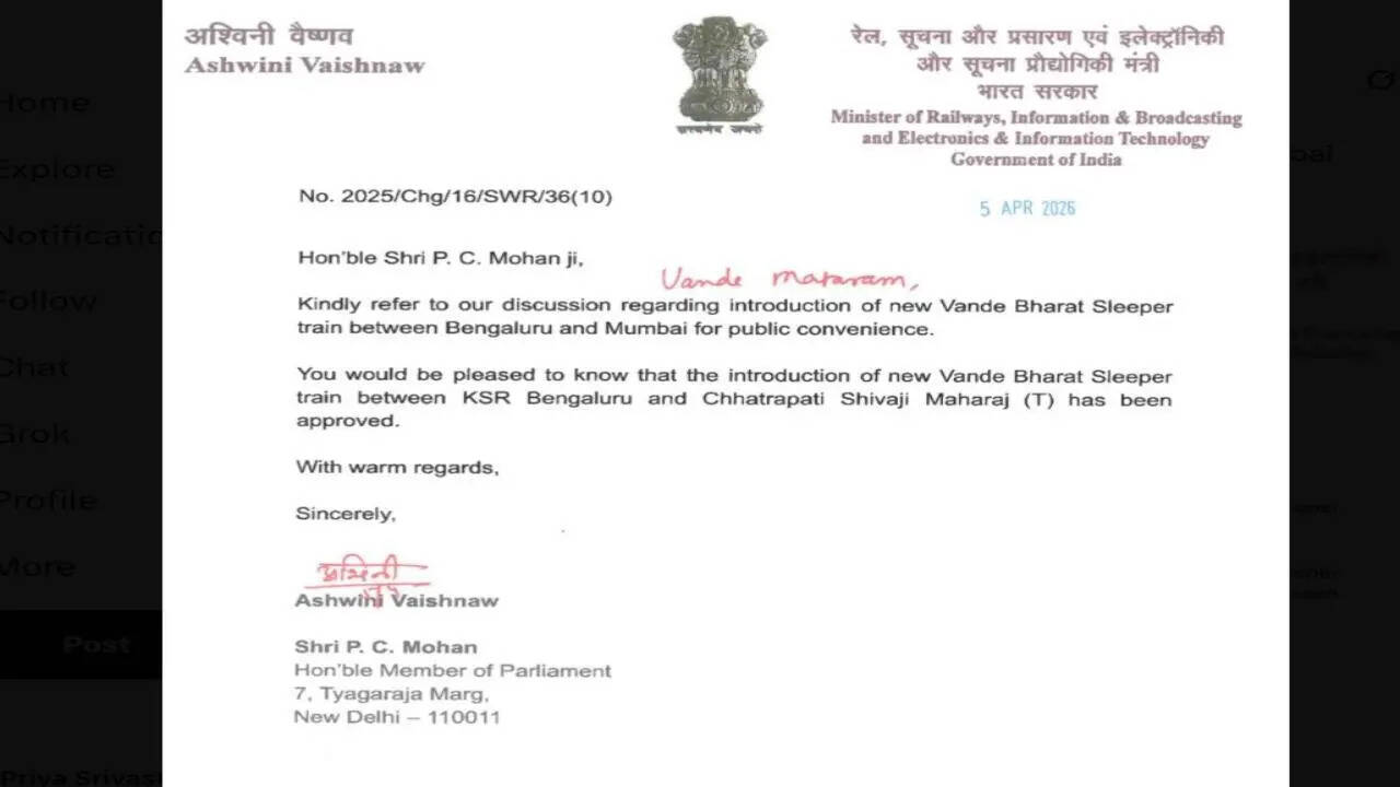 Mumbai–Bengaluru Vande Bharat Sleeper gets green signal; what travellers can expect now