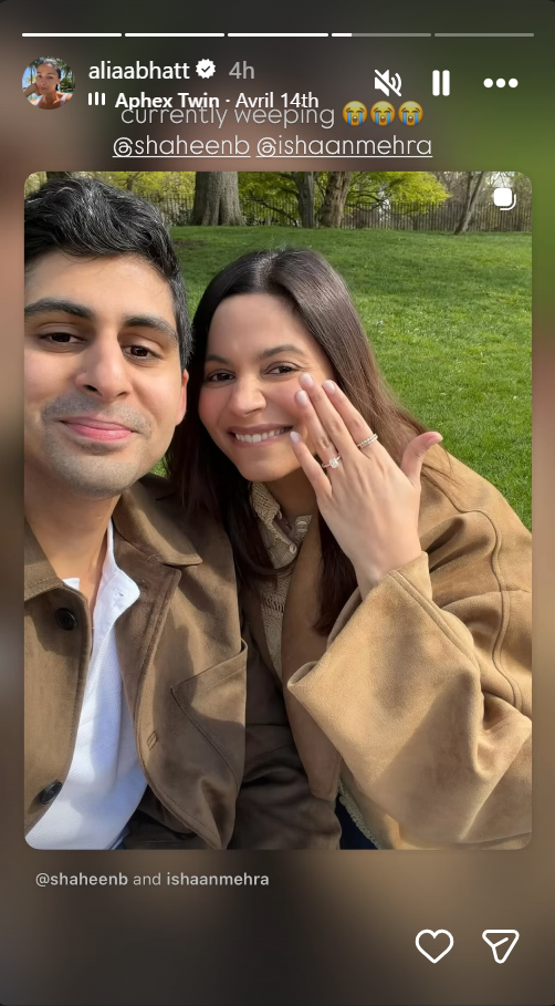 'Currently weeping': Alia Bhatt breaks down in tears at sister Shaheen Bhatt's engagement to Ishaan Mehra | Hindi Movie News