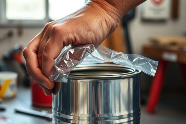 The kitchen wrap hack that saves your half-finished paint cans from drying out |