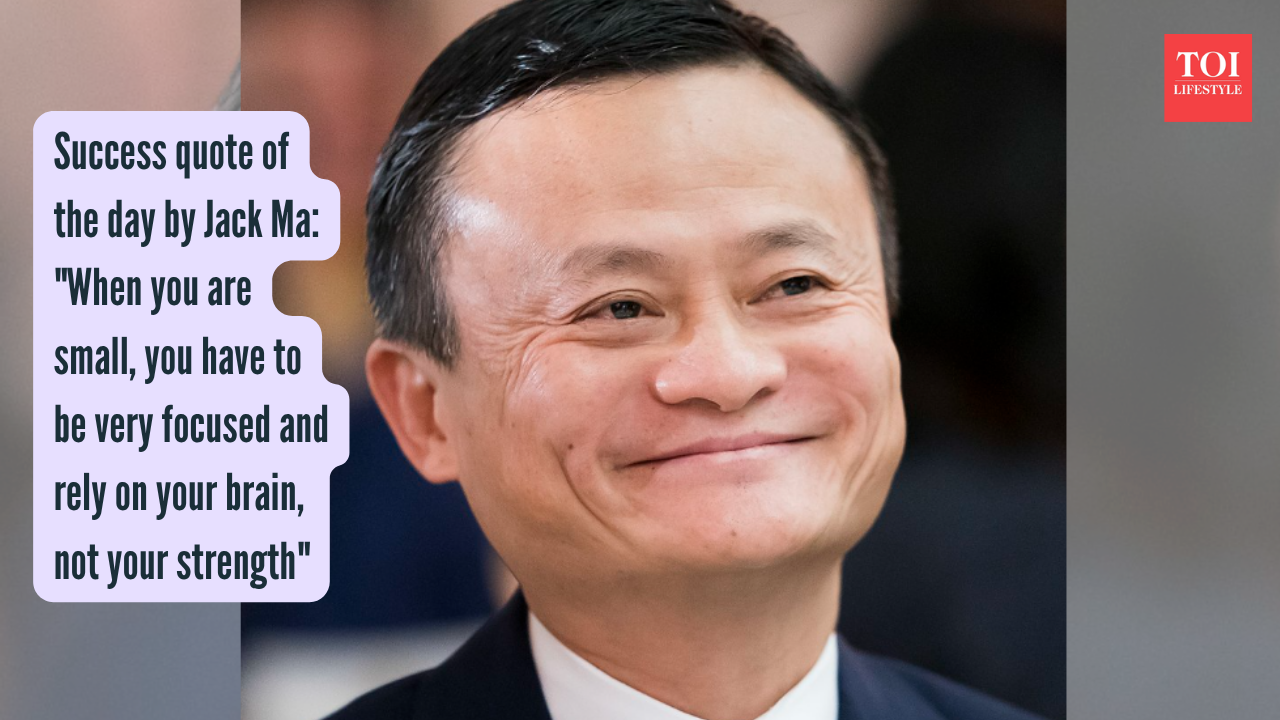 Success quote of the day by Jack Ma: "When you are small, you have to be very focused and rely on your brain, not your strength"
