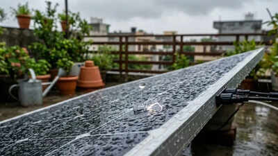 This solar panel makes electricity from rain, and a single drop can generate 110 volts |