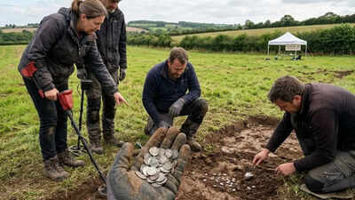 Treasure alert: 63 Anglo-Saxon coins uncovered in Worcestershire linked to the Viking age | World News