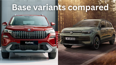 Volkswagen Taigun facelift vs Skoda Kushaq facelift: Entry-level trim features compared