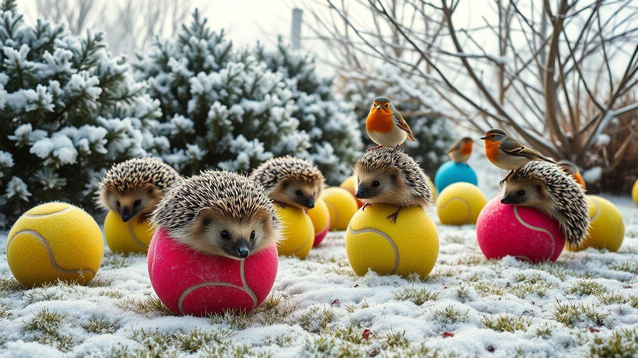 How something as simple as a tennis ball helps winter wildlife stay safe |
