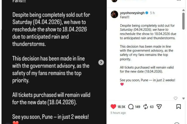 Yo Yo Honey Singh's Pune concert gets pushed, despite being 'sold out'; singer announces new date - Here's what we know | Hindi Movie News