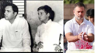 'Papa, I will fully shoulder...': Rahul Gandhi remembers father Rajiv Gandhi with emotional note, childhood photo | India News