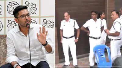Watch: Police visit TMC leader Abhishek Banerjee's Kolkata residence; officials call it 'routine exercise' | India News
