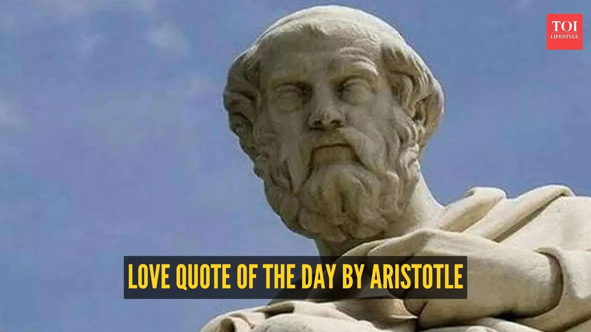 Love quote of the day by Aristotle: "Love is composed of a single soul inhabiting two bodies"