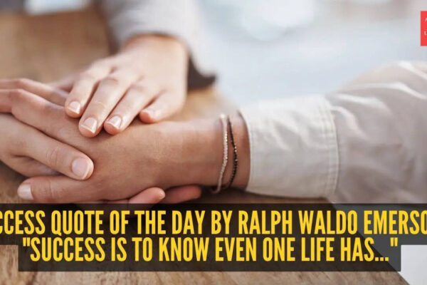 Ralph Waldo Emerson: Success quote of the day by Ralph Waldo Emerson: "Success is to know even one life has..."