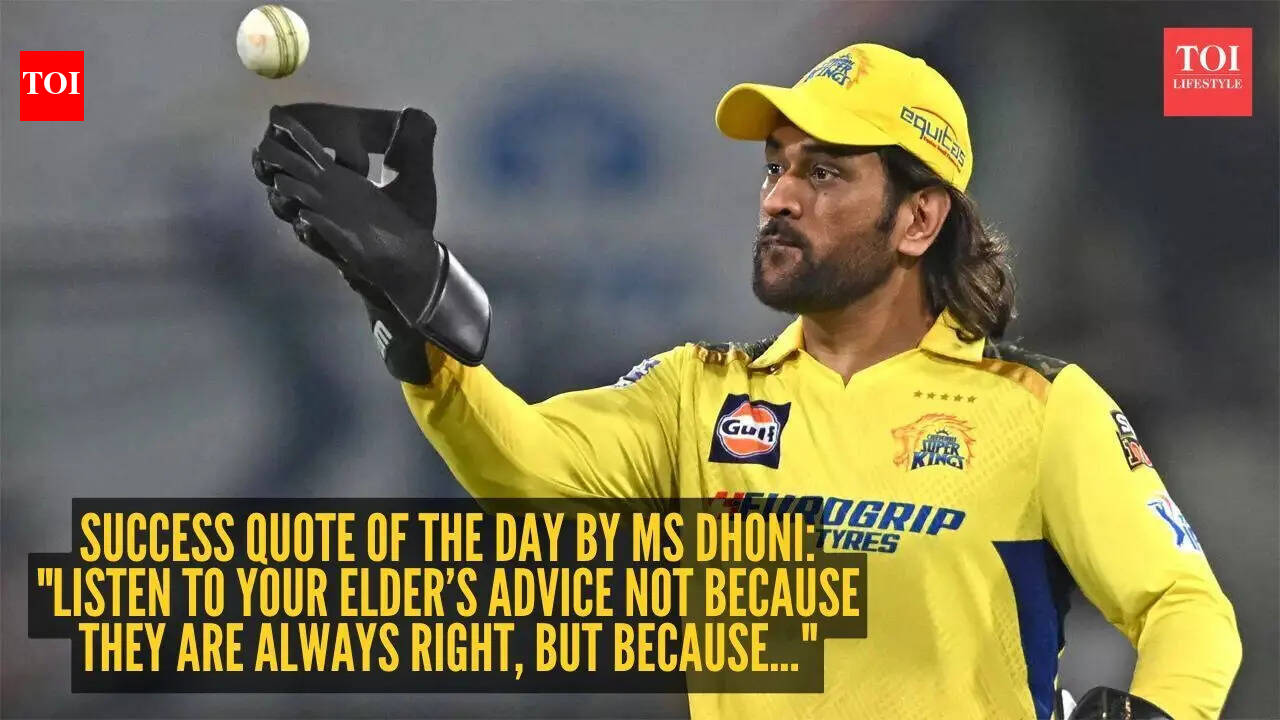 Success quote of the day by MS Dhoni: "Listen to your elder’s advice not because they are always right, but because..."