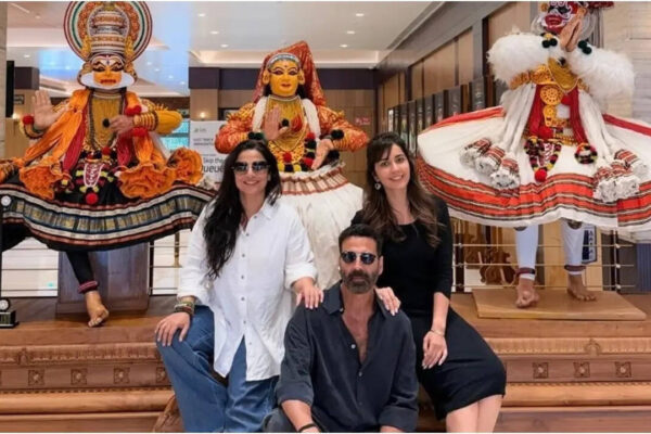 Akshay Kumar wraps Kerala schedule of Anees Bazmee film, shares pic with Vidya Balan and Raashii Khanna |