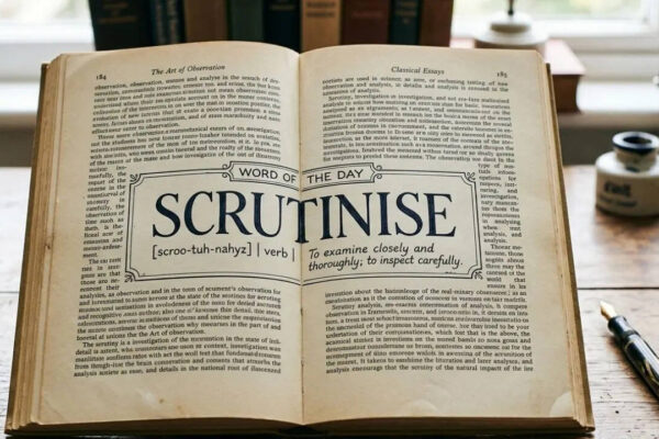 Word of the day: Scrutinise |