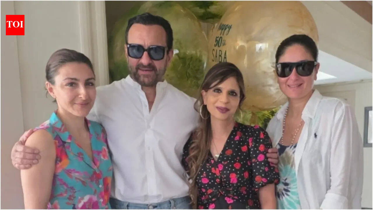 Kareena Kapoor Khan: Saif Ali Khan and Kareena Kapoor Khan attend Saba Pataudi's intimate 50th birthday bash – see inside pics | Hindi Movie News