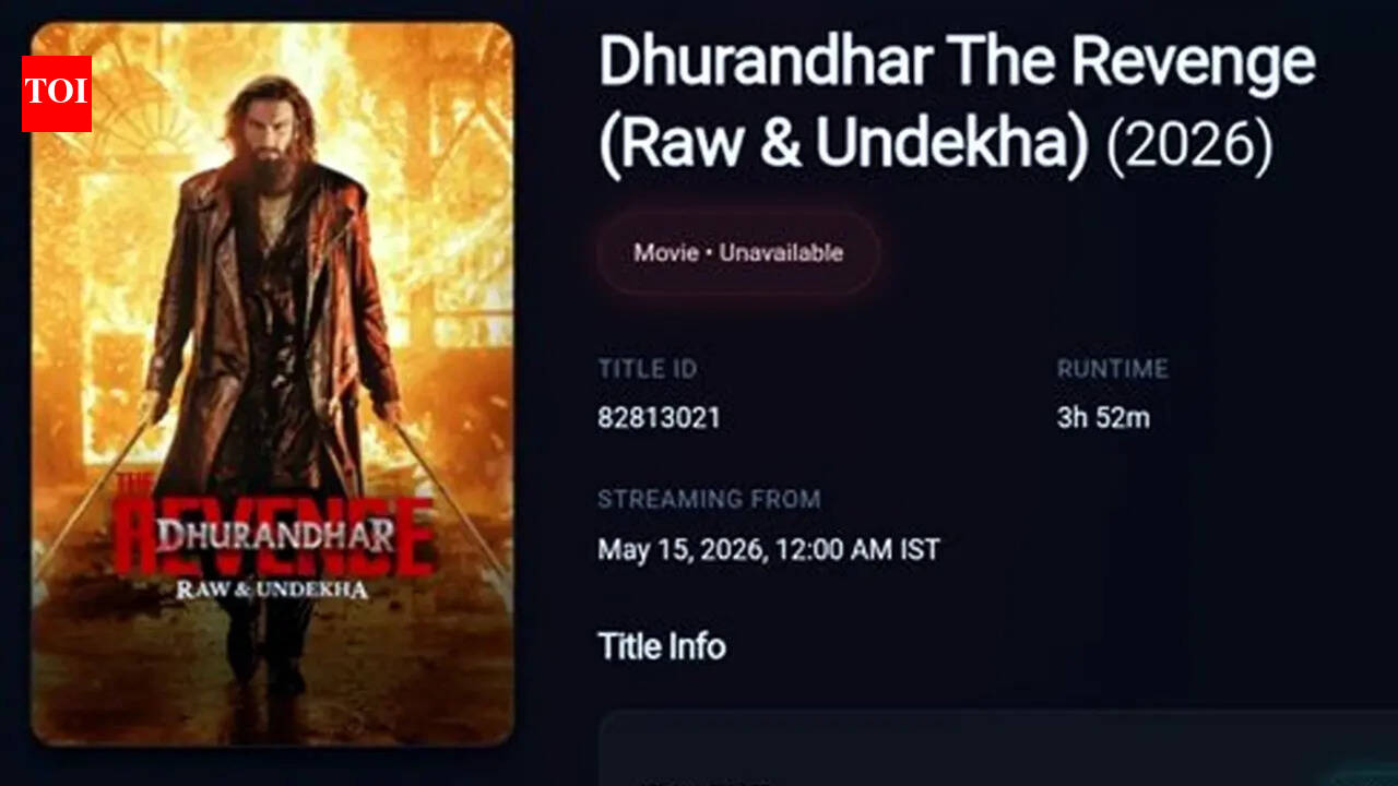 'Dhurandhar 2' OTT release: Ranveer Singh and Aditya Dhar film titled 'Dhurandhar The Revenge (Raw and Undekha)'; gears up for streaming debut on May 15﻿ |