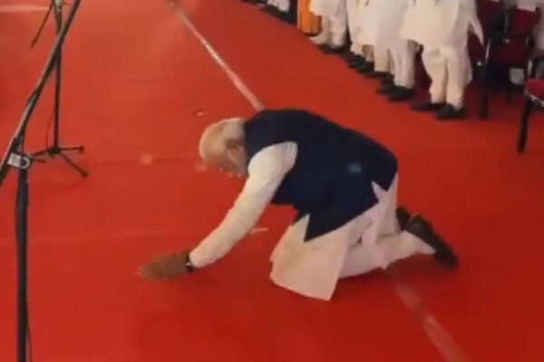 Watch: PM Modi bows down with folded hands before Kolkata crowd as BJP forms first govt in West Bengal | India News