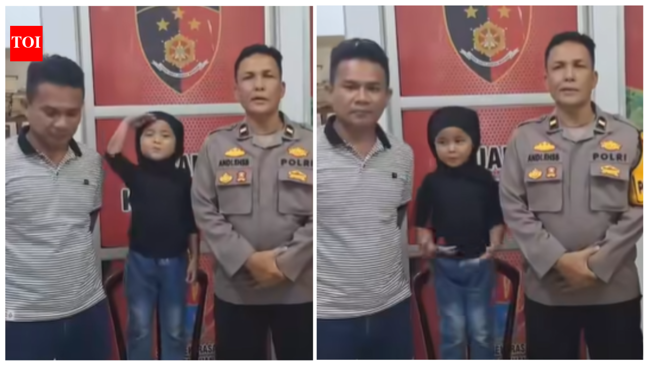 Indonesia Viral News: Lost 5-year-old girl's chill reaction at police station was totally unbelievable ! Here’s the full viral story