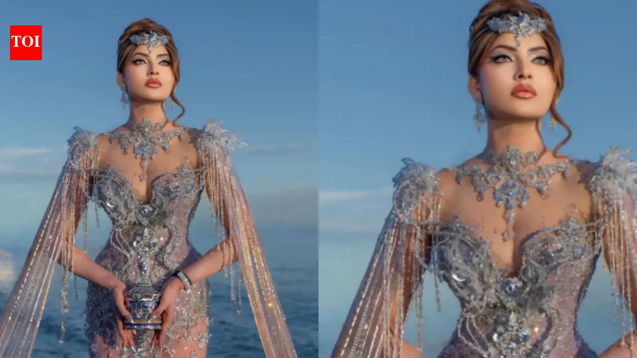 Urvashi Rautela stuns at Cannes 2026 in glittering silver outfit; Says it is her pleasure to represent India | Telugu Movie News