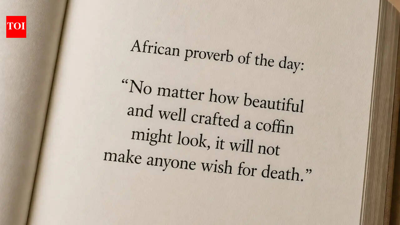 African proverb of the day: "No matter how beautiful and well crafted a coffin might look, it will not make anyone wish for death." — the old saying that still says a lot about modern life |