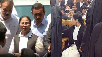Bengal post-poll violence: Mamata Banerjee dons lawyers' coat, arrives at Calcutta high court | Kolkata News