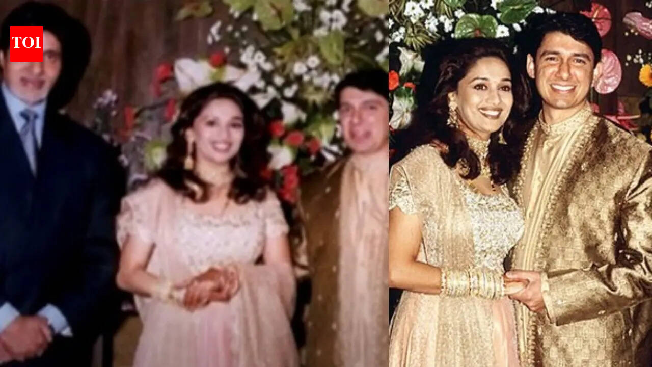 Madhuri Dixit's husband Dr Sriram Nene was shocked to see people at their wedding reception, only recognised Amitabh Bachchan, didn't know of her stardom before that
