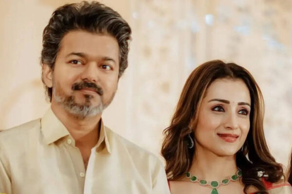 Trisha Krishnan blushes after fan mentions Thalapathy Vijay at Karuppu screening amid dating rumours