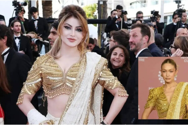 'First Indian woman to wear a first copy of Gigi Hadid's saree'