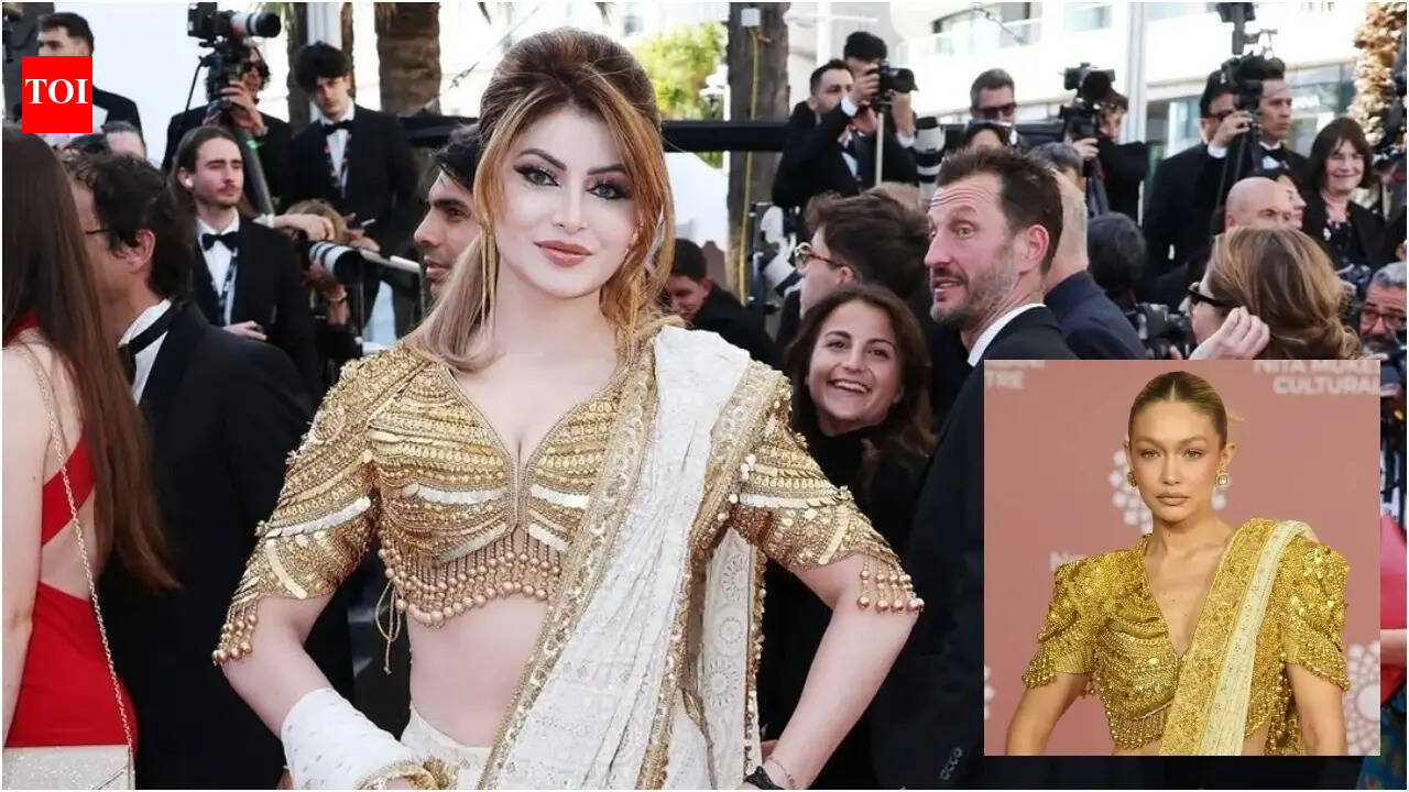 'First Indian woman to wear a first copy of Gigi Hadid's saree'